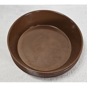 Vintage‎ Genuine Melamine Brown Cereal Bowls 6" Lot Of 6 Made In USA